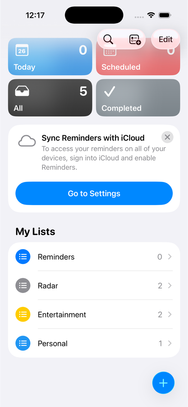 Synced to your lists